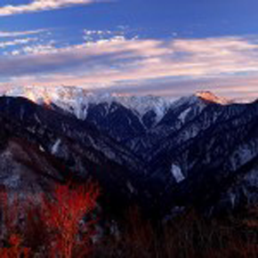 南アルプス山麓の集落景観